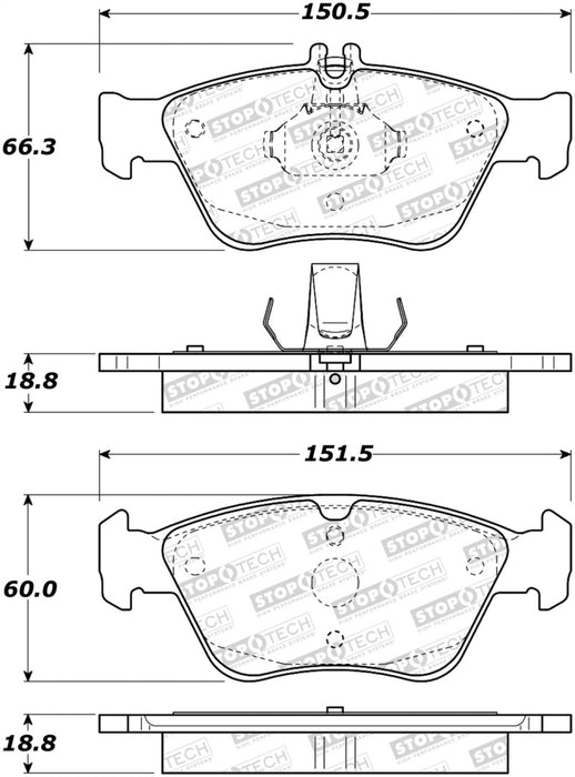 StopTech Street Brake Pads 308.071