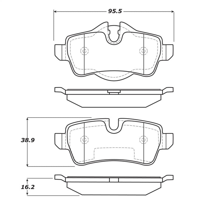 StopTech Street Touring 07-09 Mini Cooper/Cooper S Rear Brake Pads 308.1309