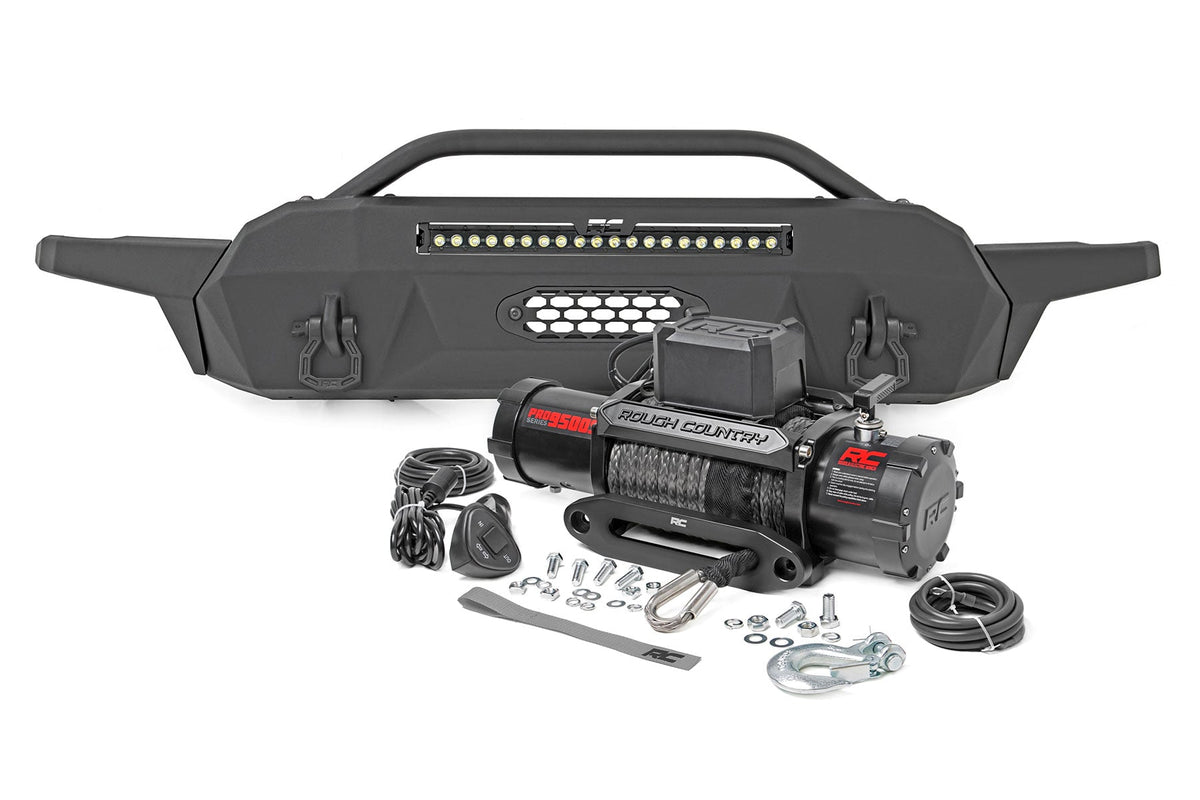 Rough Country Front Bumper Hybrid 20" Blk LED Fits toyotaTacoma 4WD (2016-2023) 10728