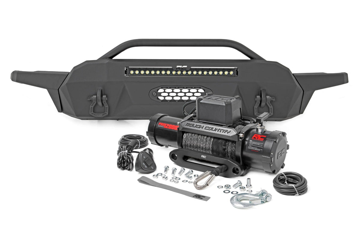 Rough Country Front Bumper High Clearance Hybrid 20" Blk LED Fits toyotaTacoma 4WD (2016-2023) 10723