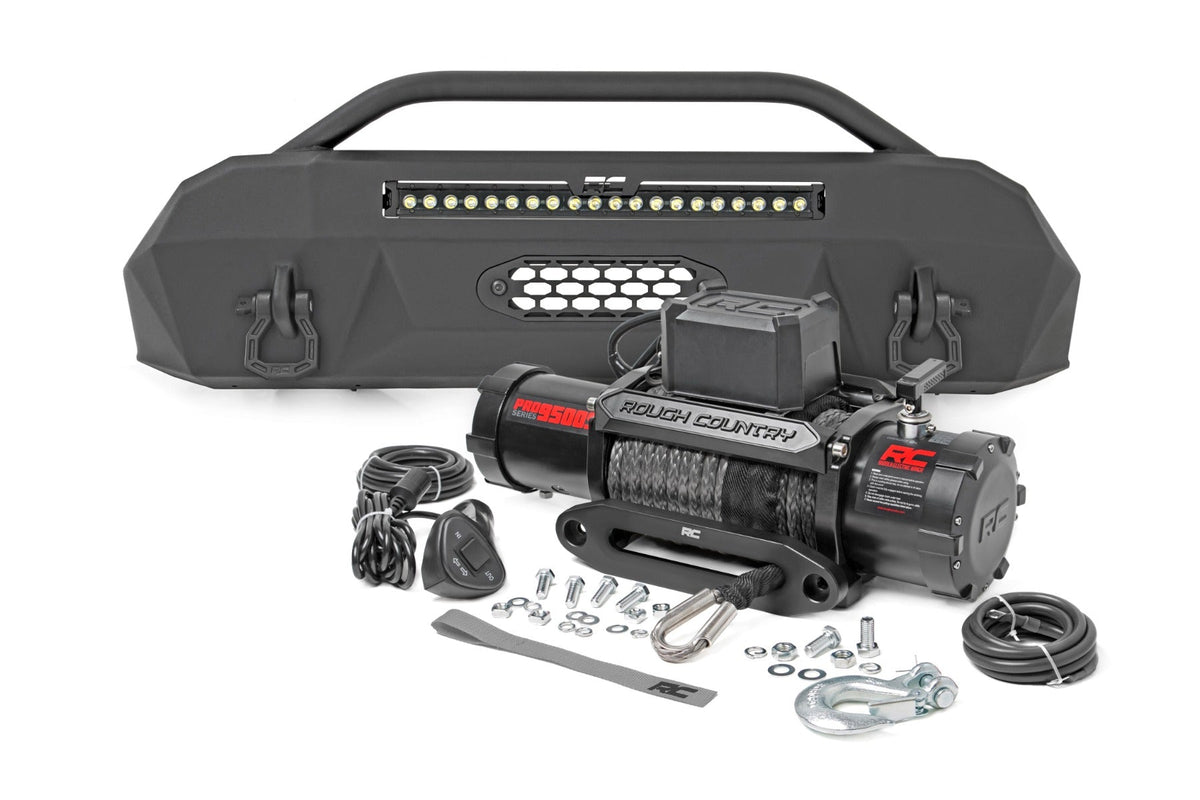 Rough Country Front Bumper Hybrid 20" Blk LED Fits toyotaTacoma 4WD (2016-2023) 10720