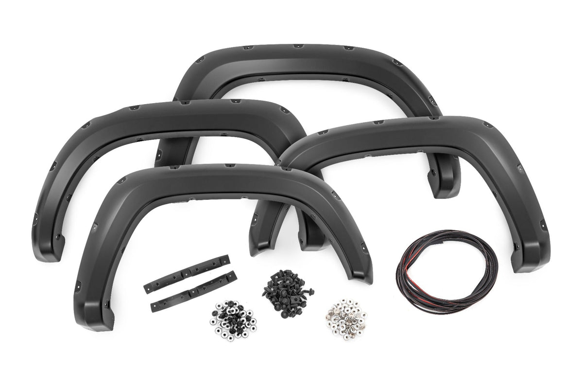 Rough Country Pocket Fender Flares 1J9 Celestial Silver Metallic Fits toyotaTacoma (16-23) F-T11621A-1J9