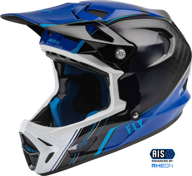 Fly Racing WERX-R Adult Carbon Cycling Helmet (Blue, Large)