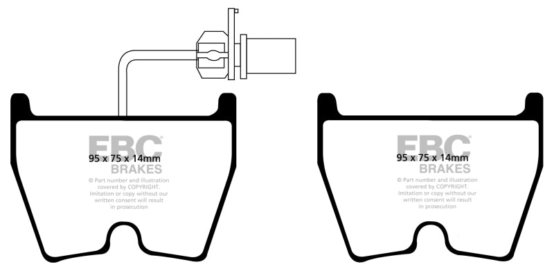 EBC 17-18 Audi Audi RS3 Redstuff Front Brake Pads DP31513/3C