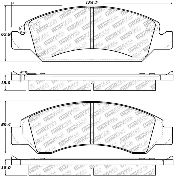 StopTech Street Select Brake Pads Front/Rear 305.1363