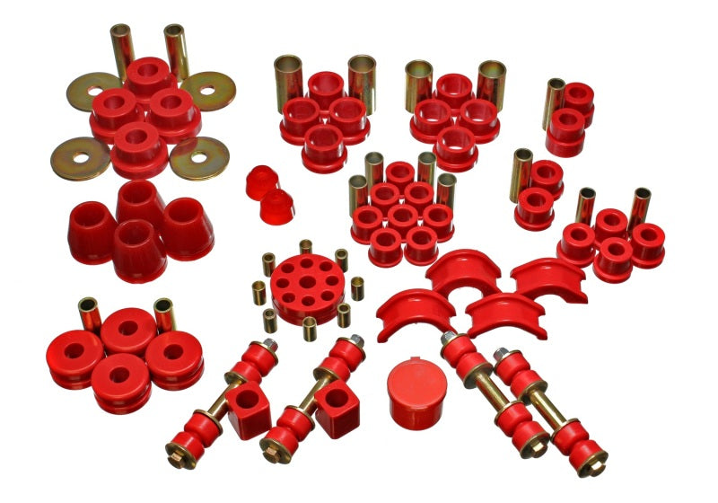 Energy Suspension 74-78 Compatible with Nissan 260Z/280Z Red Hyper-Flex Master Bushing Set 7.18102R