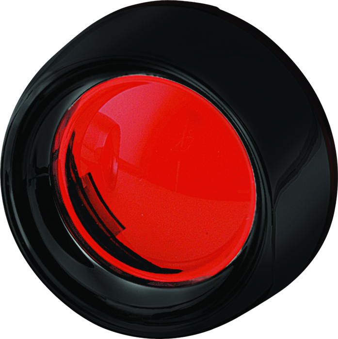 Kuryakyn Deep Dish Bezels Red Lens Gloss Black 5482