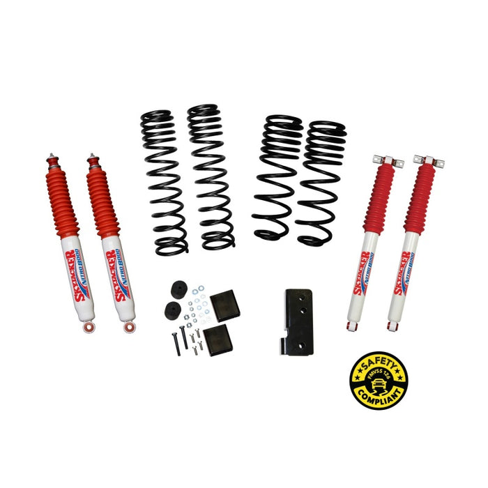 Skyjacker compatible with Jeep Wrangler JK 2-2.5in Dual Rate Long Travel Suspension Lift Kit JK20BPNLT