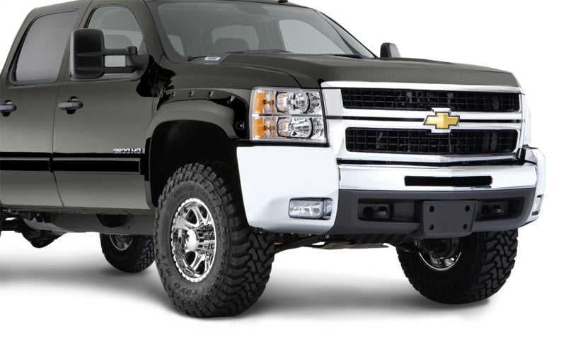 Bushwacker 17-18 Chevy Silverado 1500 Fleetside Pocket Style Flares 4pc 78.8/97.8in Bed Graphite 40957-84