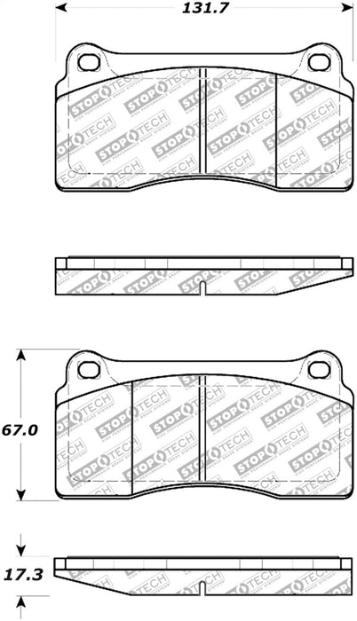 StopTech Street Select Brake Pads 00-06 Jaguar XKR 305.081