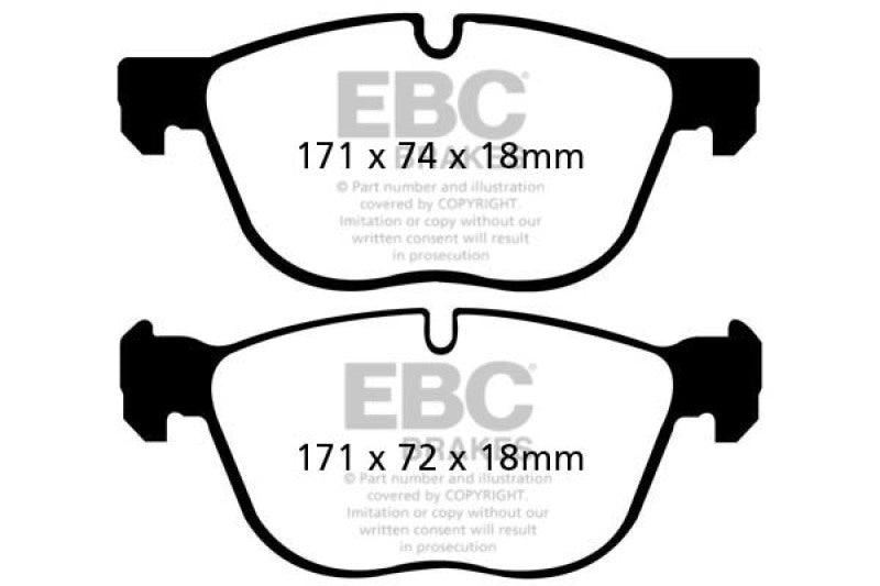 EBC 07-10 BMW X5 3.0 Ultimax2 Front Brake Pads UD1294