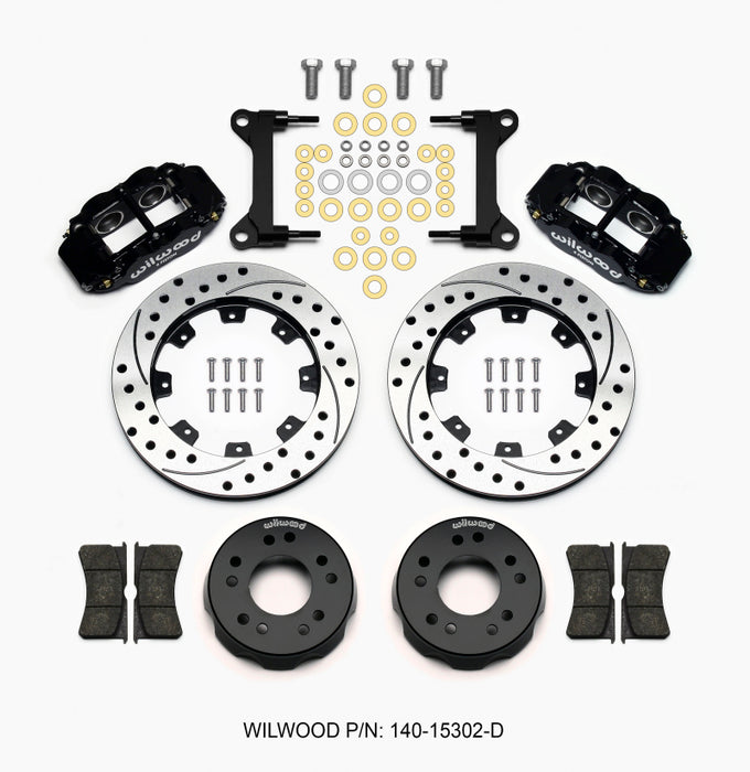 Wilwood Narrow Superlite 6R Front Kit 12.19in Drilled 63-87 C10 w/ Wilwood Pro Spindles 140-15302-D