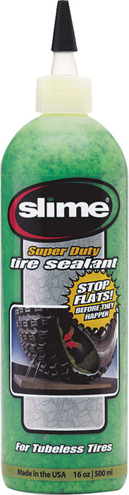 Slime 10011 Flat Tire Puncture Repair Sealant, Emergency Repair for highway vehicles, suitable for Cars/Trailers, Non-toxic, eco-friendly, 16 oz bottle