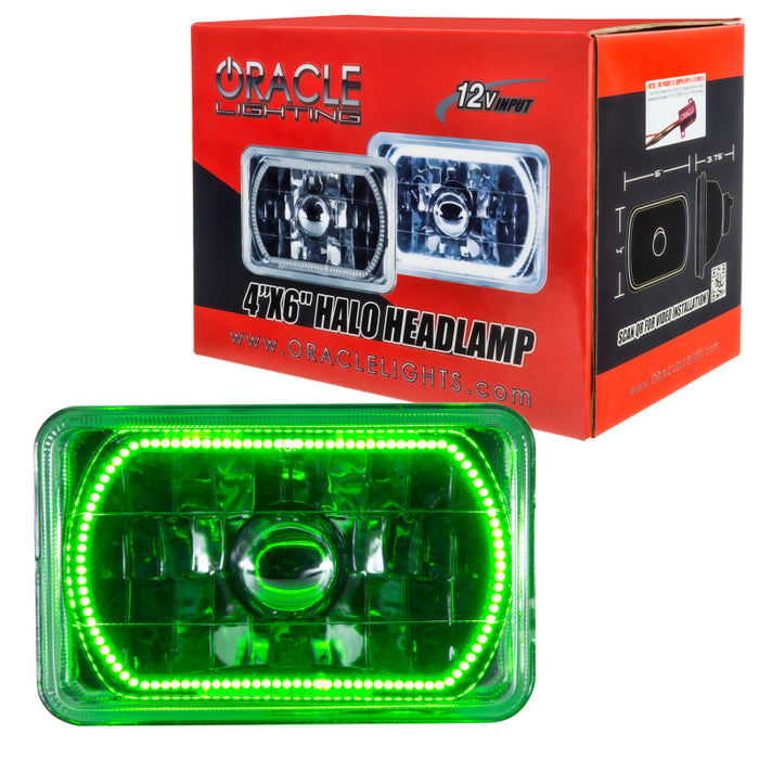 Oracle Pre-Installed Lights 4x6 IN. Sealed Beam Green Halo SEE WARRANTY 6909-004