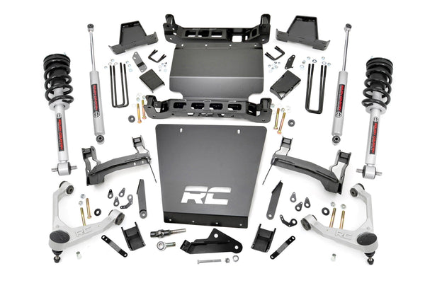 Rough Country 7 Inch Stamped Steel Lca Lift Kit Forged Uca Bracket N3 Struts Fits Chevy/GMC 1500 (16-18) 11633