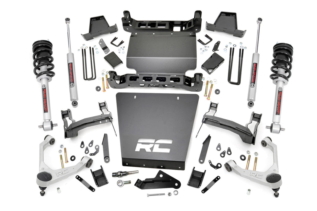 Rough Country 7 Inch Stamped Steel Lca Lift Kit Forged Uca Bracket N3 Struts Chevy/fits gmc 1500 (16-18) 11633