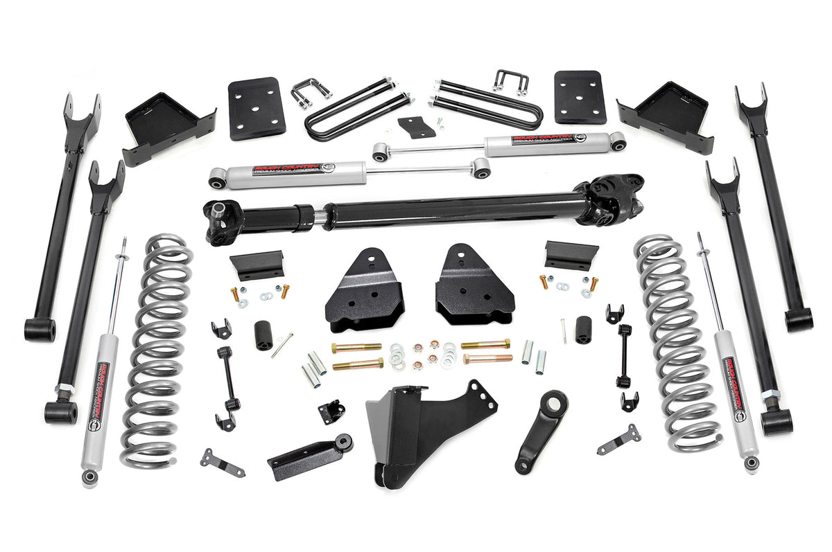 Rough Country 6 Inch Lift Kit 4-Link No Ovld D/S Fits Ford F-250/F-350 Super Duty (17-22) 52621