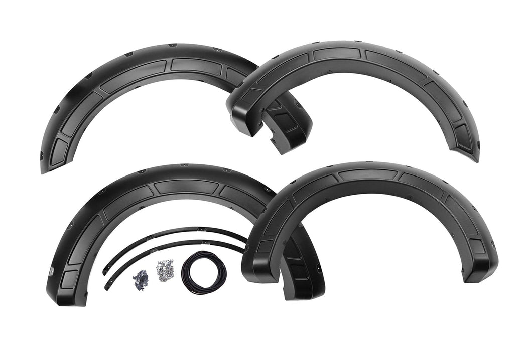 Rough Country Defender Pocket Fender Flares Ux Ingot Silver Metallic Ford Super Duty (17-22) A-F21112-UX