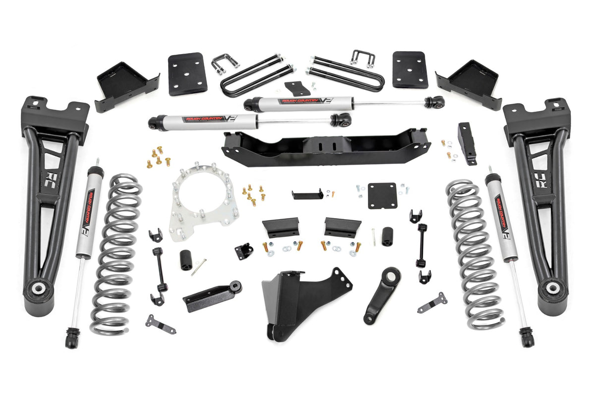 Rough Country 6 Inch Lift Kit R/A Ovlds V2 Fits Ford F-250/F-350 Super Duty (17-22) 51270