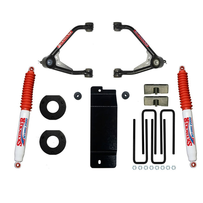 Skyjacker 2014-2016 GM 1500 4WD (w/Cast UCA) 3.5-4in UCA Lift Kit w/Rear Hydro 7000 Shocks C14350PH