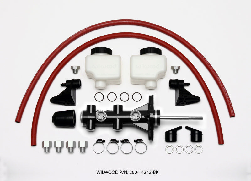 Wilwood Tandem Remote Master Cylinder 15/16in Bore Black 260-14242-BK