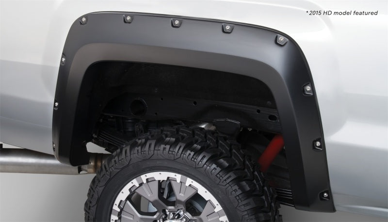 Bushwacker 14-18 GMC Sierra 1500 Pocket Style Flares 2pc 69.3/78.8/97.8in Bed Black 40122-02