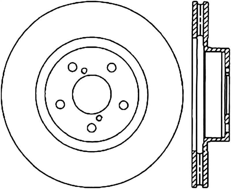 StopTech 05-10 Subaru Impreza WRX/STi Slotted & Drilled Left Front Rotor 127.47022L