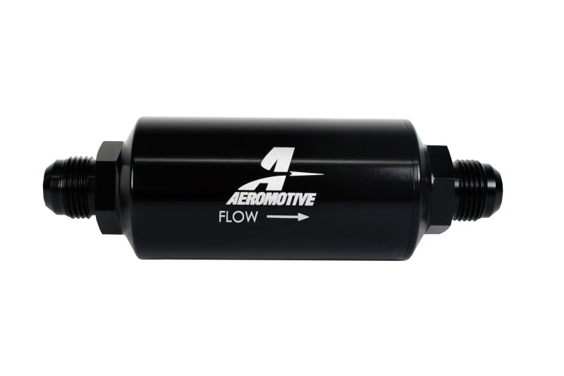 Aeromotive In-Line Filter (AN-10) 100 Micron Stainless Steel Element Black Anodize Finish 12389