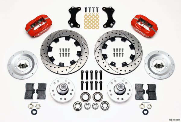 Wilwood Forged Dynalite Front Kit 12.19in Drilled-Red WWE ProSpindle 140-9918-DR