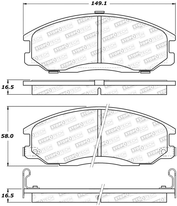 StopTech Street Select Brake Pads 305.0864