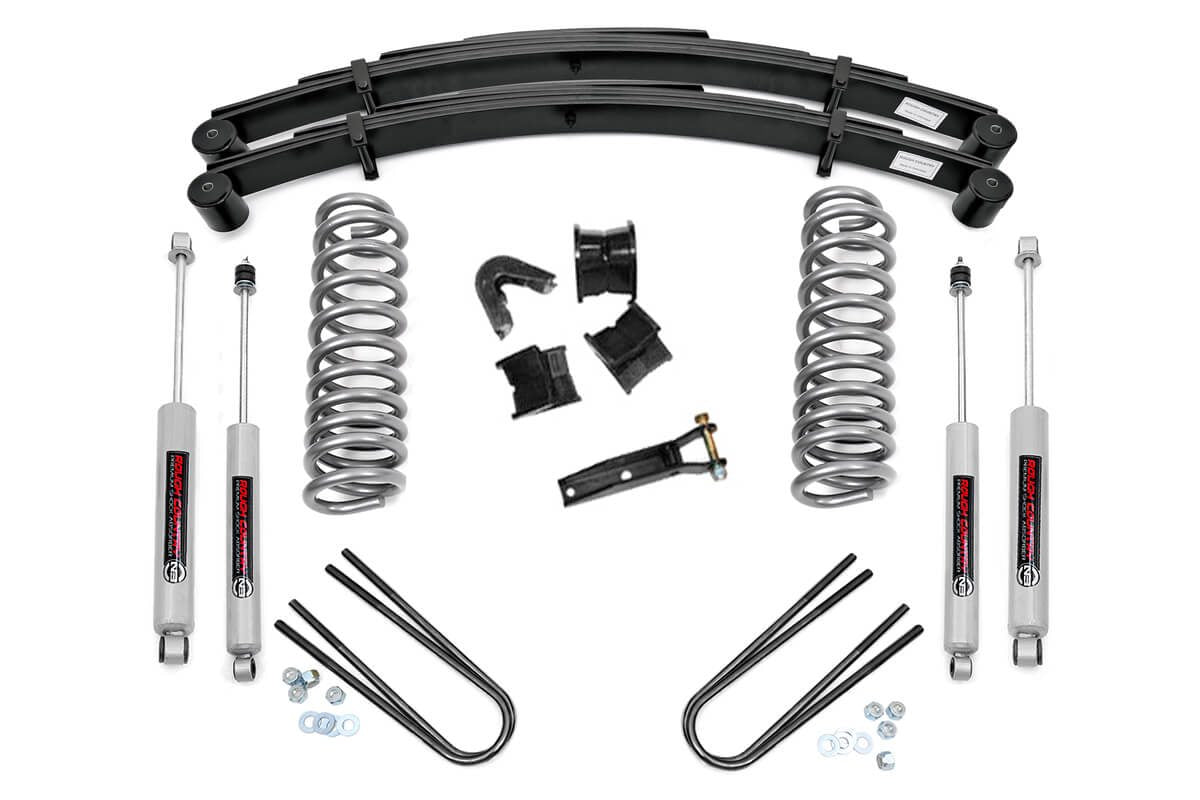 Rough Country 4 Inch Lift Kit Rear Springs Fits Ford F-100 4WD (1970-1976) 500-70-76.20