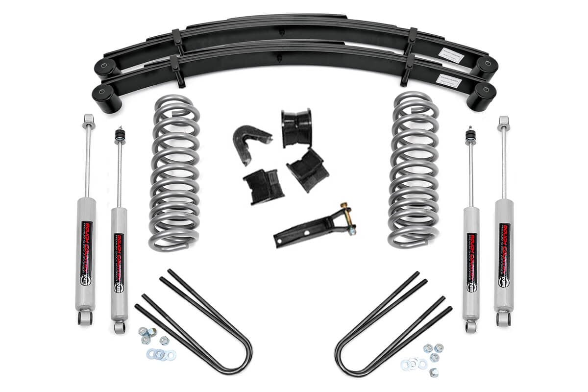 Rough Country 4 Inch Lift Kit Rear Springs Fits Ford F-100/F-150 4WD (1977-1979) 500-77-79.20