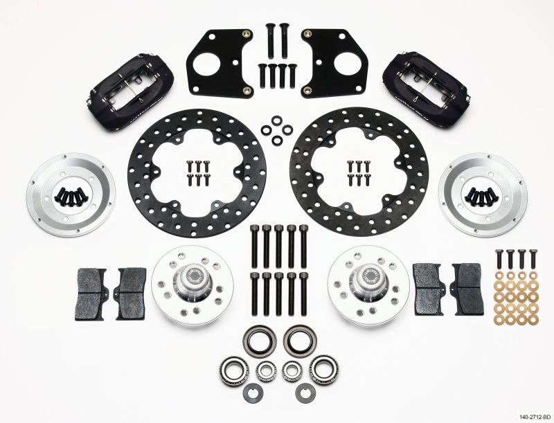 Wilwood Forged Dynalite Front Drag Kit Drilled Rotor CPD 62-72 B 62-72 E w/9in Drum 140-2712-BD