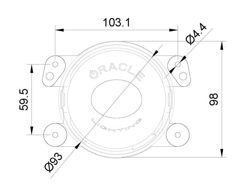 Oracle 100mm 15W Driving Beam LED Emitter 6000K SEE WARRANTY 5823-001