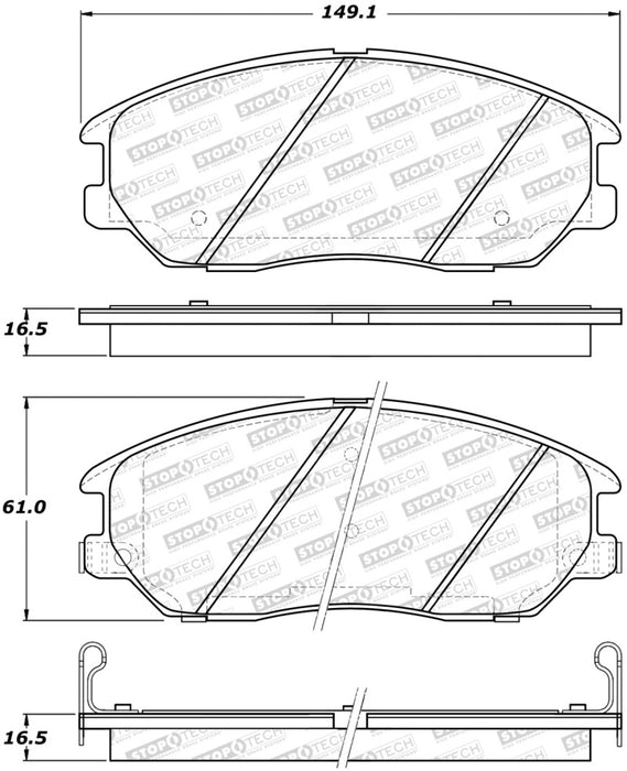 StopTech Street Brake Pads 308.1013