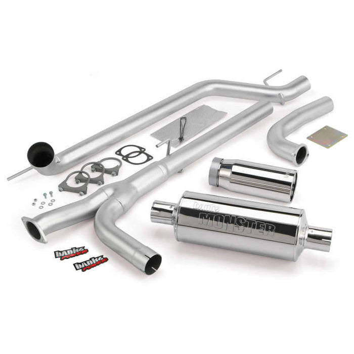 Banks Power 04-14 Compatible with Nissan 5.6L Titan (All) Monster Exhaust System SS Single Exhaust w/ Chrome Tip 48123