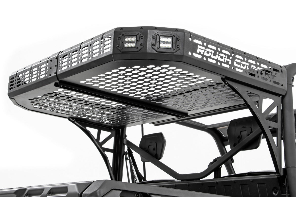 Rough Country Cargo Rack Dual 2" Black Led Pairs Flush Mount Fits Can-Am Defender Hd 5/Hd 8/Hd 9/Hd 10 97027