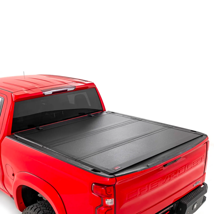 Rough Country Hard Tri-Fold Flip Up Bed Cover | Chevy/fits gmc 1500 (19-23) 49120580