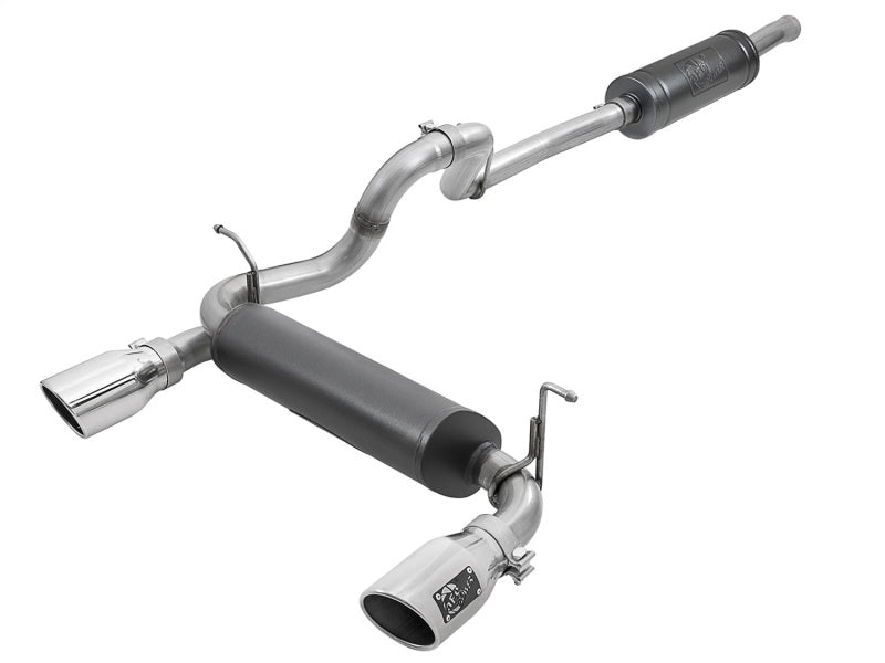 Rebel Series 2.5in 304 SS Cat-Back Exhaust w/ Polished Tips 2018+ compatible with Jeep Wrangler (JL) V6 3.6L 49-38066-P