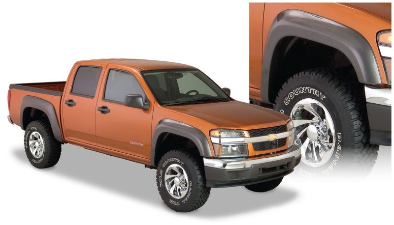 Bushwacker 04-12 GMC Canyon Extend-A-Fender Style Flares 2pc Black 41029-02