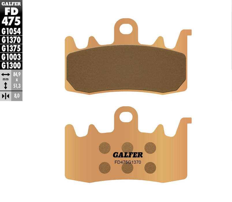 Galfer G1370 HH Brake Pads (Front G1370) Compatible With 15-18 BMW S1000XR