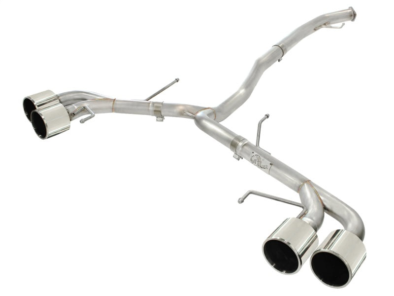 aFe Takeda 3in SS Exhaust Cat-Back 09-14 Compatible with Nissan GTR V6 3.8L Polished Tips 49-36108-P