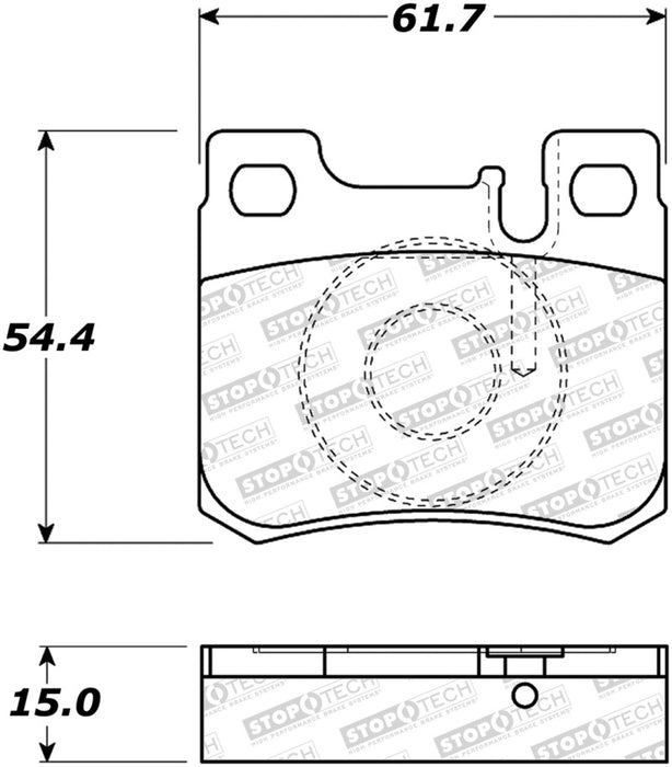 StopTech Street Brake Pads Front 308.062