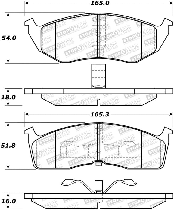 StopTech Street Brake Pads Rear 308.0591