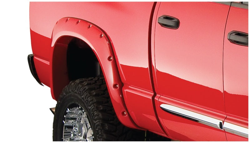 Bushwacker 02-08 Compatible with Dodge Ram 1500 Fleetside Pocket Style Flares 4pc 75.9/76.3/97.9in Bed Black 50907-02