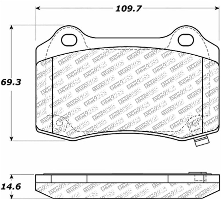 StopTech Street Select Brake Pads Rear 305.1053