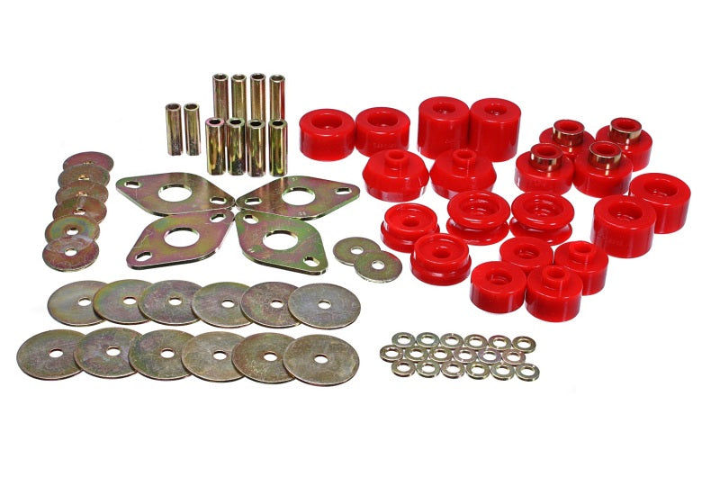 Energy Suspension 00-02 Toyota 4-Runner 2WD/4WD Red Body Mount Bushing Set 8.4110R