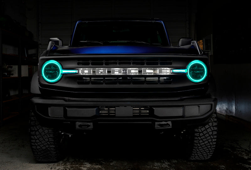 Oracle 21-22 Fits Ford Bronco Headlight Halo Kit W/DRL Bar Base Headlights -w/2.0 Cntrl See Warranty 1471-333