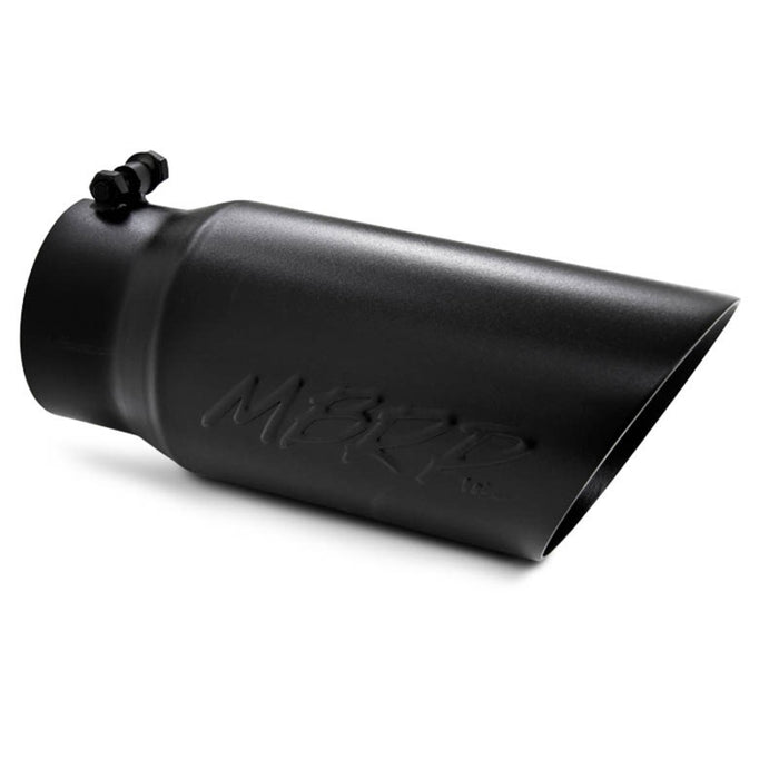 MBRP Universal Tip 5 O.D. Dual Wall Angled 4 inlet 12 length Black Finish T5053BLK