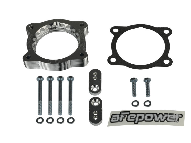 aFe 02-09 Chevrolet Trailblazer/ 02-09 GMC Envoy L6 4.2L Silver Bullet Throttle Body Spacer Silver 46-34022